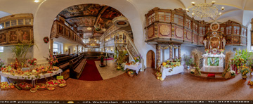 360° Panorama Erntedankfest 2016 Sankt-Barbara Kirche zu Markersbach